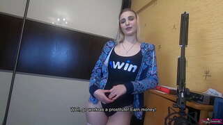 Vecākais brālis piedāvāja viņa mazā māsa, lai nopelnītu naudu, ar palīdzību no sava ķermeņa! Creampie maksts divreiz!